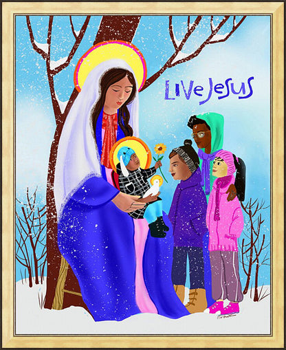 Wall Frame Gold - Our Lady of Minneapolis by M. McGrath