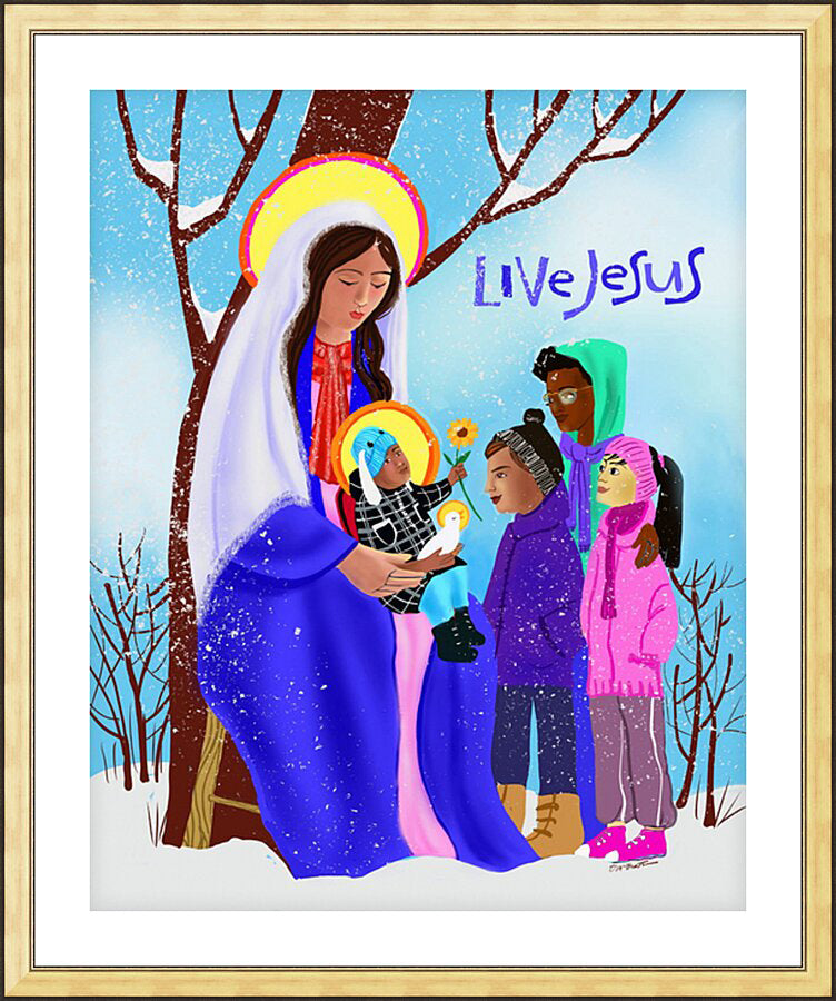 Wall Frame Gold, Matted - Our Lady of Minneapolis by M. McGrath