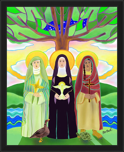 Wall Frame Black - Earth Mothers by M. McGrath