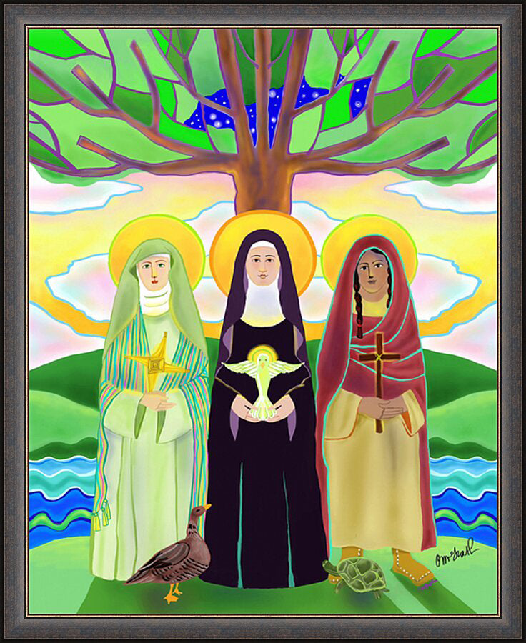 Wall Frame Espresso - Earth Mothers by M. McGrath