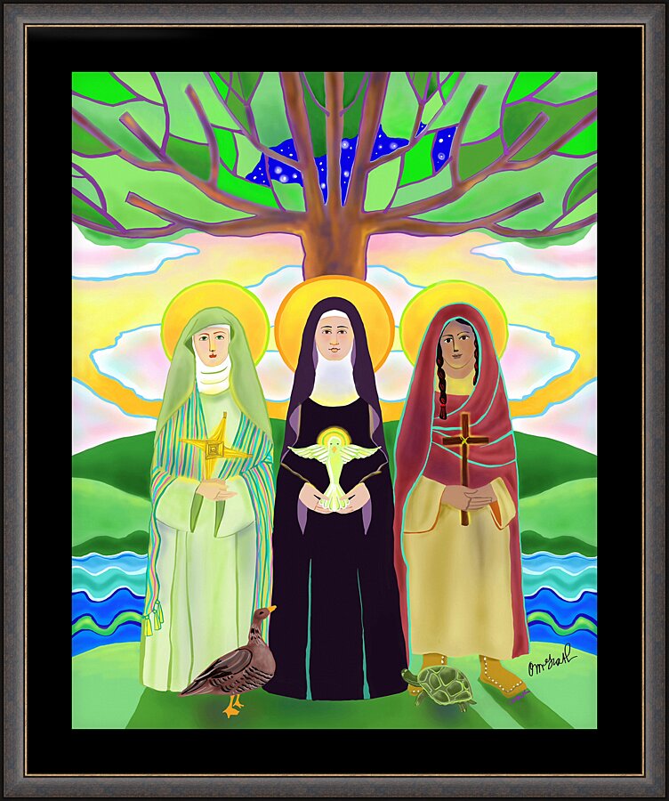 Wall Frame Espresso - Earth Mothers by M. McGrath