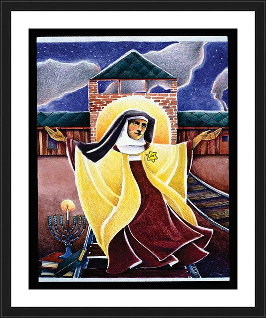 Wall Frame Black, Matted - St. Edith Stein by M. McGrath