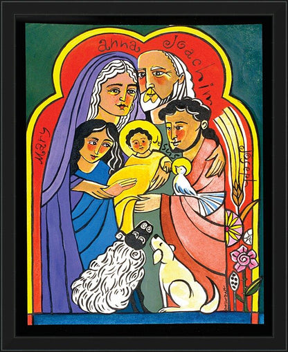 Wall Frame Black - Extended Holy Family by Br. Mickey McGrath, OSFS - Trinity Stores