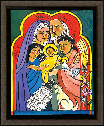 Wall Frame Espresso - Extended Holy Family by Br. Mickey McGrath, OSFS - Trinity Stores