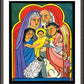 Wall Frame Espresso, Matted - Extended Holy Family by M. McGrath