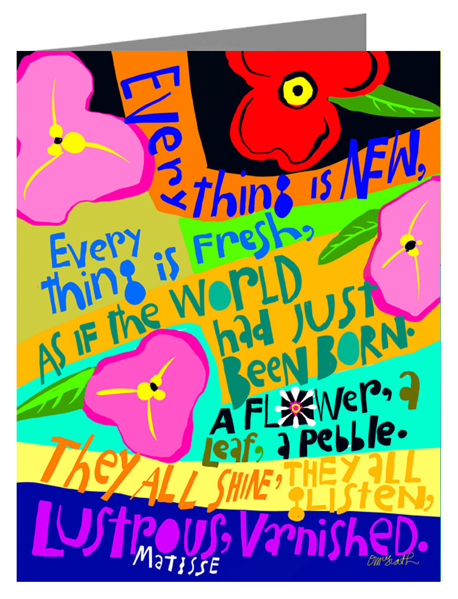 Everything is New - Custom Text Note Card 