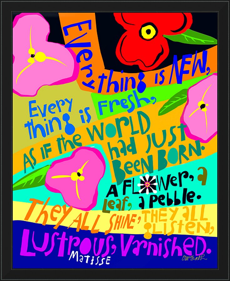 Wall Frame Black - Everything is New by M. McGrath