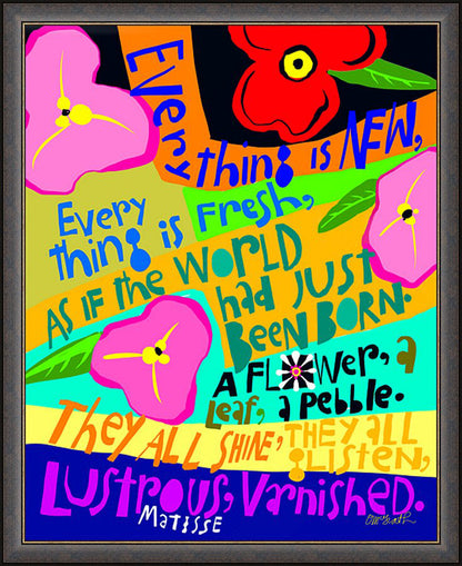 Wall Frame Espresso - Everything is New by M. McGrath