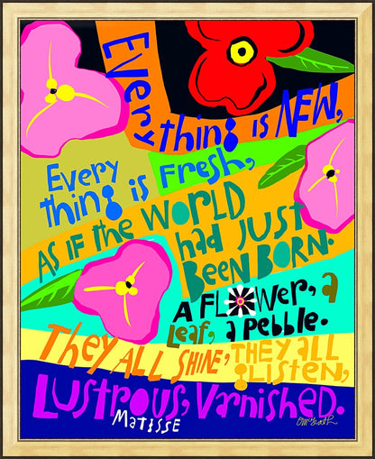 Wall Frame Gold - Everything is New by M. McGrath