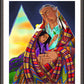 Wall Frame Espresso, Matted - Black Elk and Child by M. McGrath
