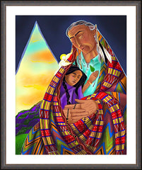Wall Frame Espresso - Black Elk and Child by M. McGrath