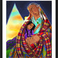Wall Frame Black, Matted - Black Elk and Child by Br. Mickey McGrath, OSFS - Trinity Stores