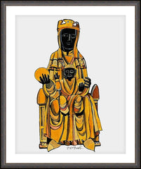 Wall Frame Espresso - Our Lady of Montserrat by M. McGrath