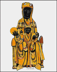 Wood Plaque - Our Lady of Montserrat by M. McGrath