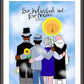 Wall Frame Espresso, Matted - Four Individuals and Four Dreams by M. McGrath