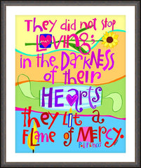 Wall Frame Espresso - Flame of Mercy by M. McGrath