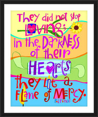 Wall Frame Black - Flame of Mercy by M. McGrath