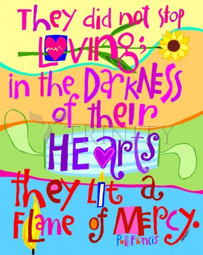 Acrylic Print - Flame of Mercy by Br. Mickey McGrath, OSFS - Trinity Stores