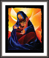 Wall Frame Espresso - 4th Station, Jesus Meets His Mother by M. McGrath