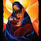 Wall Frame Espresso, Matted - 4th Station, Jesus Meets His Mother by Br. Mickey McGrath, OSFS - Trinity Stores