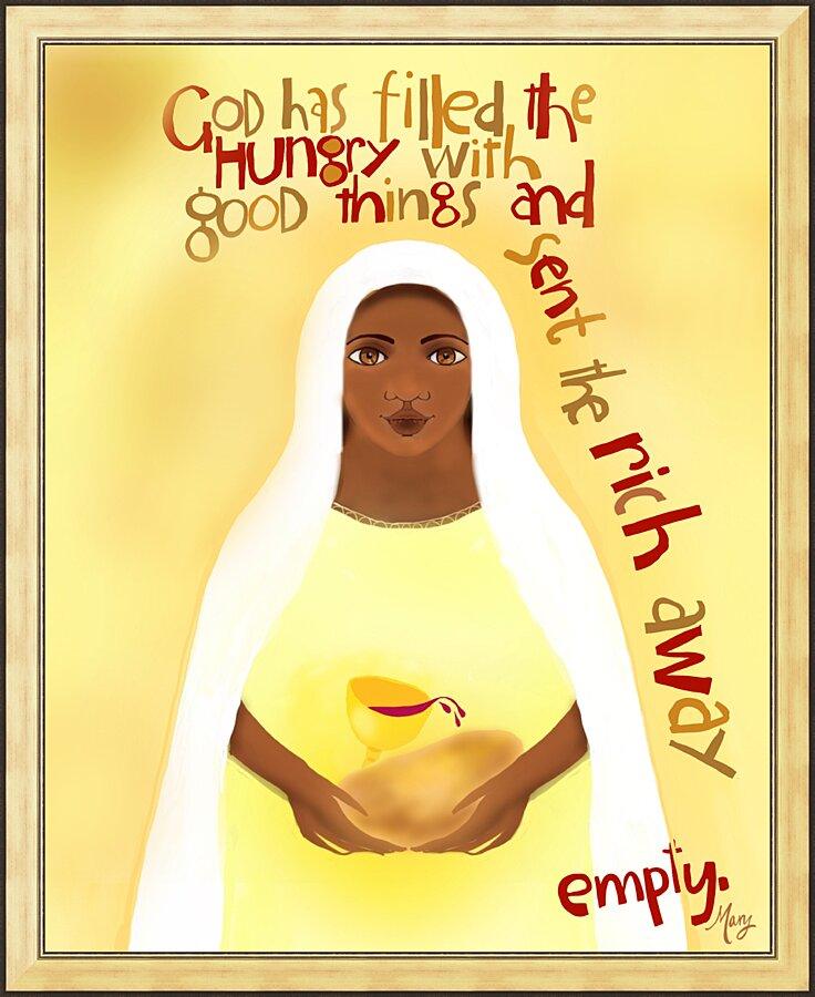 Wall Frame Gold - Mary's Song - Fill the Hungry by Br. Mickey McGrath, OSFS - Trinity Stores