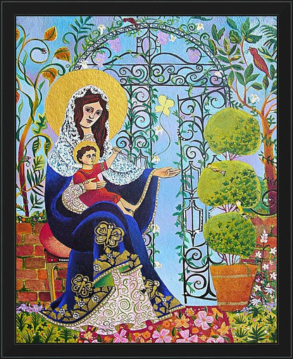 Wall Frame Black - Mary, Gate of Heaven by M. McGrath