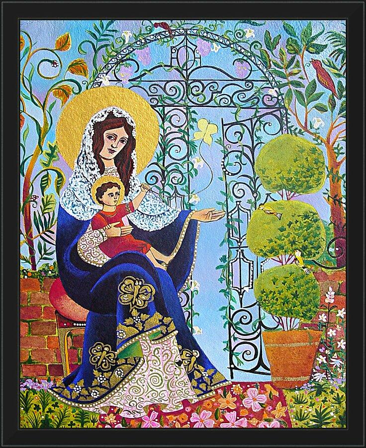 Wall Frame Black - Mary, Gate of Heaven by Br. Mickey McGrath, OSFS - Trinity Stores