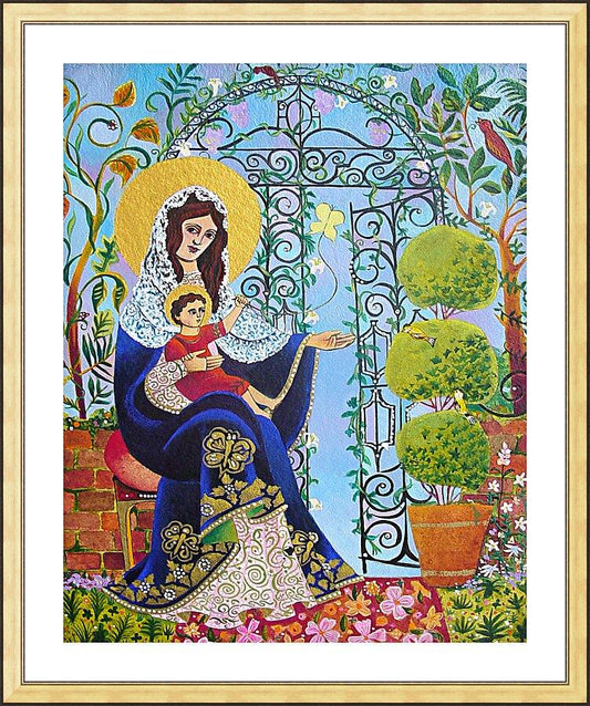 Wall Frame Gold, Matted - Mary, Gate of Heaven by M. McGrath