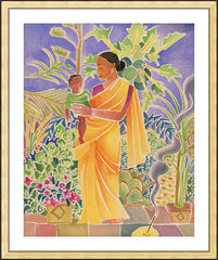 Wall Frame Gold - Garden Madonna by M. McGrath