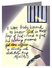 Custom Text Note Card - God Alone Suffices by M. McGrath