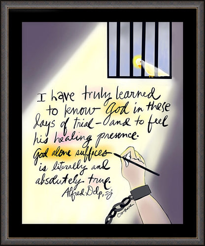 Wall Frame Espresso - God Alone Suffices by M. McGrath