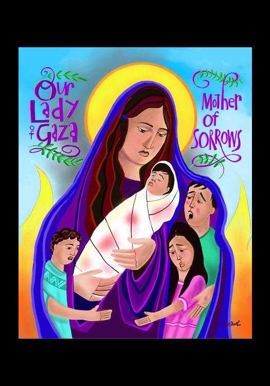 Mary, Our Lady of Gaza - Holy Card by Br. Mickey McGrath, OSFS - Trinity Stores 