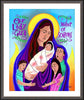 Wall Frame Espresso, Matted - Mary, Our Lady of Gaza by Br. Mickey McGrath, OSFS - Trinity Stores