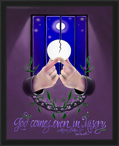 Wall Frame Black - God Comes by M. McGrath