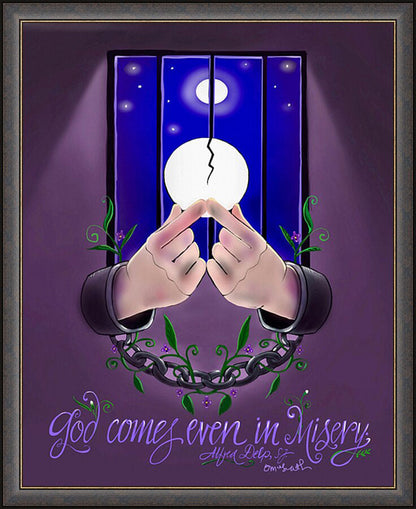 Wall Frame Espresso - God Comes by M. McGrath