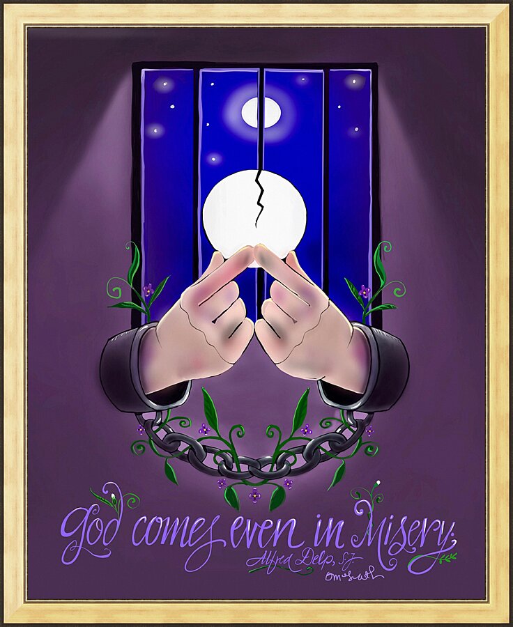 Wall Frame Gold - God Comes by M. McGrath