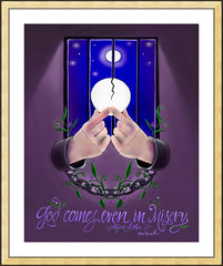 Wall Frame Gold - God Comes by M. McGrath