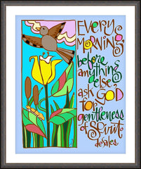 Wall Frame Espresso - Gentleness of Spirit by M. McGrath