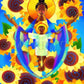 Wall Frame Gold, Matted - Madonna and Child of Good Health with Sunflowers by Br. Mickey McGrath, OSFS - Trinity Stores