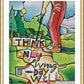 Wall Frame Gold, Matted - Golfer: Think Only of Living Today Well by M. McGrath