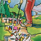 Wall Frame Black, Matted - Golfer: Think Only of Living Today Well by M. McGrath