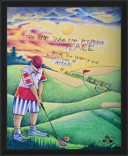 Wall Frame Black - Golfer: The One Who Can by M. McGrath