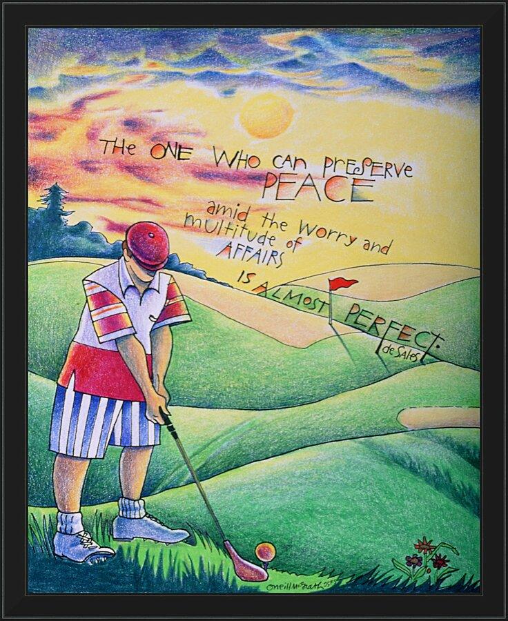 Wall Frame Black - Golfer: The One Who Can by Br. Mickey McGrath, OSFS - Trinity Stores
