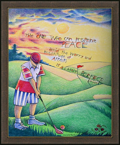 Wall Frame Espresso - Golfer: The One Who Can by Br. Mickey McGrath, OSFS - Trinity Stores
