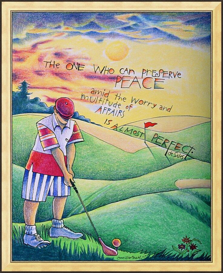 Wall Frame Gold - Golfer: The One Who Can by Br. Mickey McGrath, OSFS - Trinity Stores