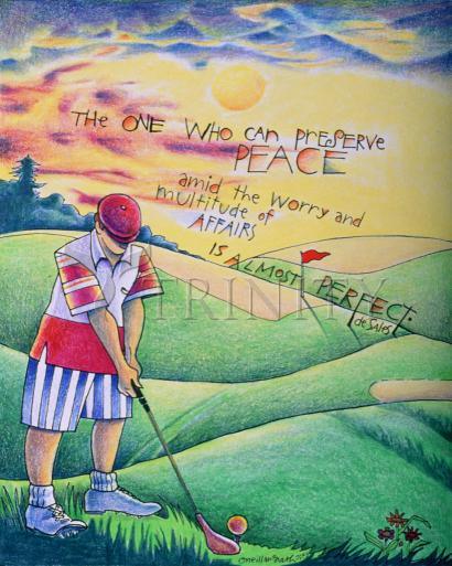 Wall Frame Black, Matted - Golfer: The One Who Can by Br. Mickey McGrath, OSFS - Trinity Stores