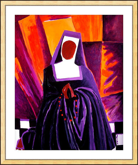 Wall Frame Gold, Matted - Sr. Thea Bowman: Give Me That Old Time Religion by M. McGrath