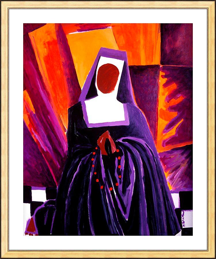 Wall Frame Gold, Matted - Sr. Thea Bowman: Give Me That Old Time Religion by Br. Mickey McGrath, OSFS - Trinity Stores