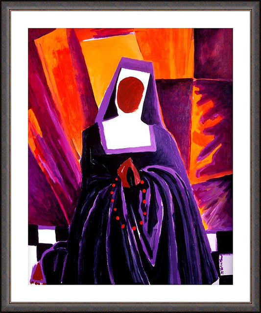 Wall Frame Espresso, Matted - Sr. Thea Bowman: Give Me That Old Time Religion by M. McGrath