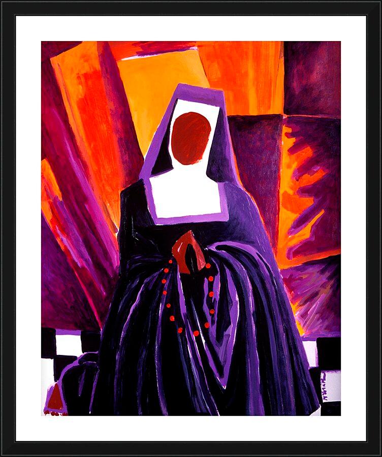 Wall Frame Black, Matted - Sr. Thea Bowman: Give Me That Old Time Religion by Br. Mickey McGrath, OSFS - Trinity Stores